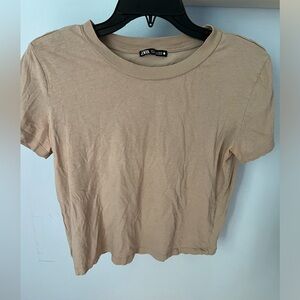 Zara simple tan colored T-shirt :)
